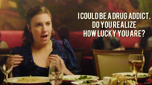 Lena Dunham Girls GIF - Could be a drug addict