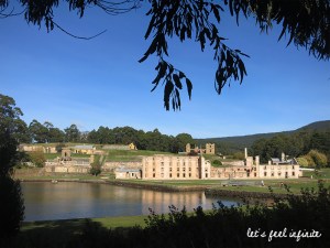 Pénitencier de Port Arthur en Tasmanie vu depuis le lagon