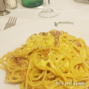 Les Spaghetti alla carbonara du restaurant Trattoria Antoca Boheme